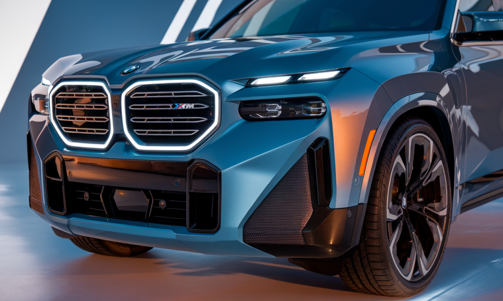 Vue avant du BMW XM, SUV hybride sportif de luxe