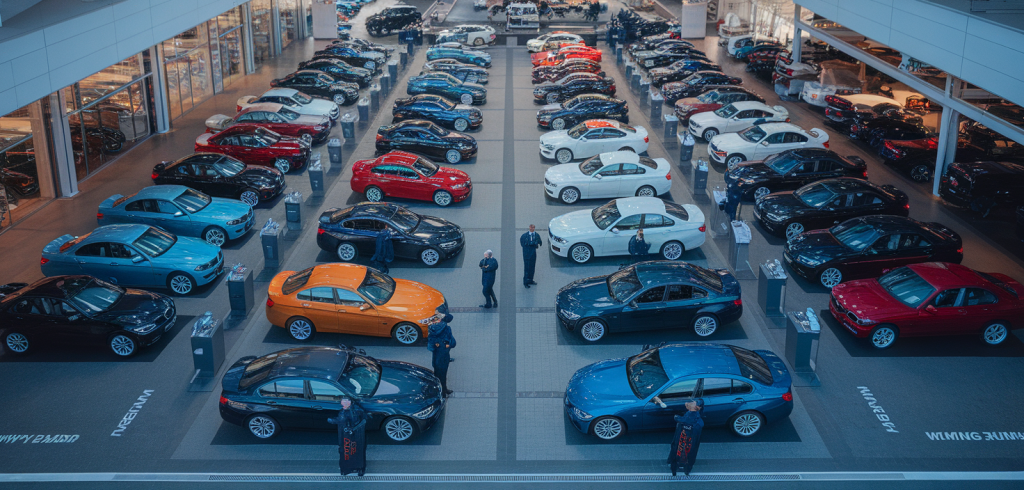 Vue extérieure d'un garage BMW à Meylan