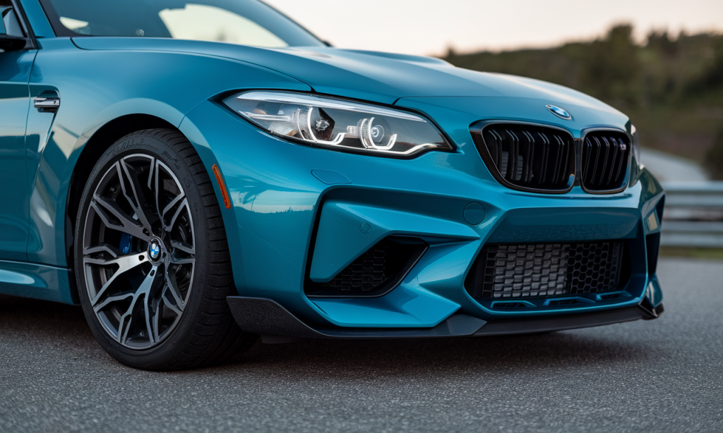 Vue de la BMW M2, une voiture sportive haut de gamme