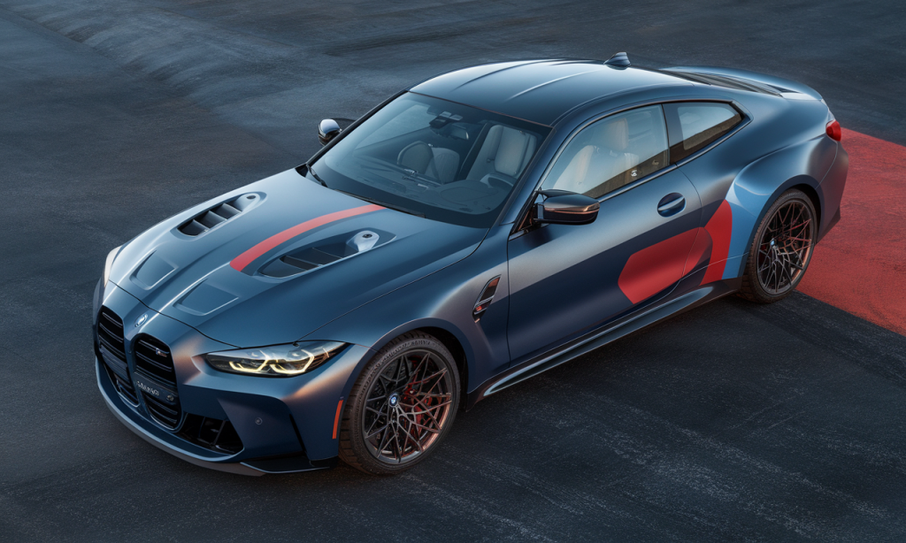 Vue de la BMW M4 avec son prix affiché
