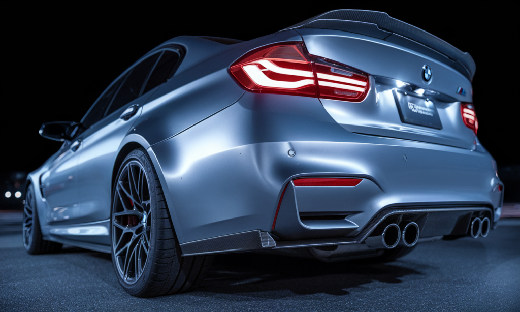 BMW M3 d'occasion en excellent état, vue de profil