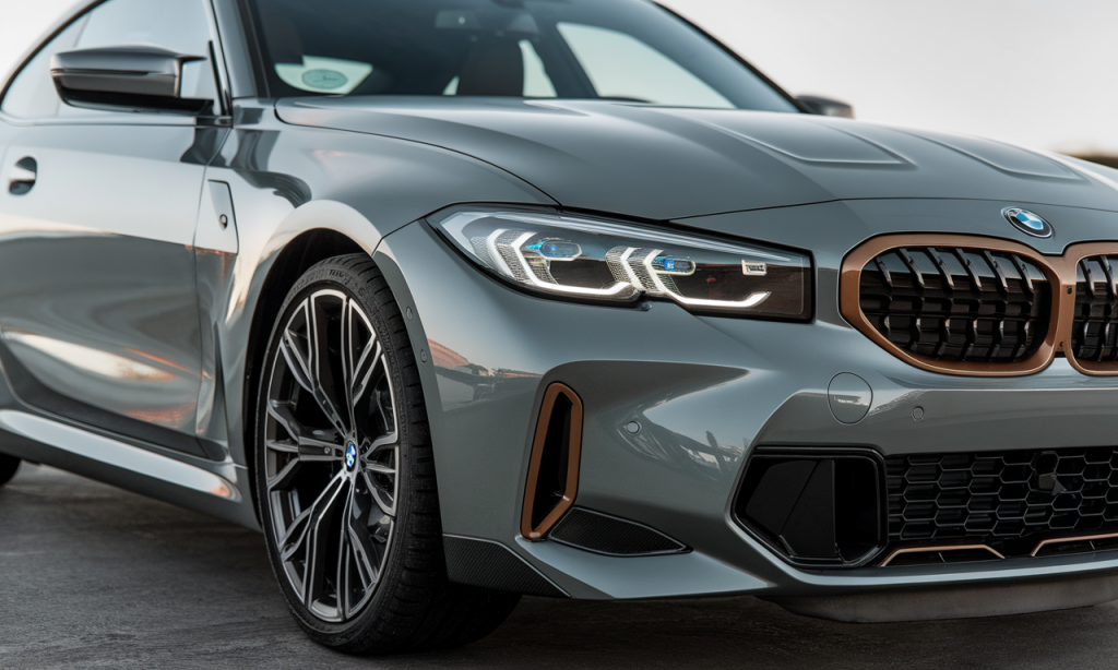 Vue de la BMW Série 1 avec indication du prix