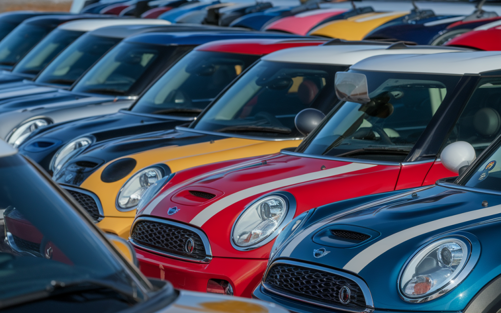 Pare-soleil pour Mini Cooper installé sur le pare-brise avant
