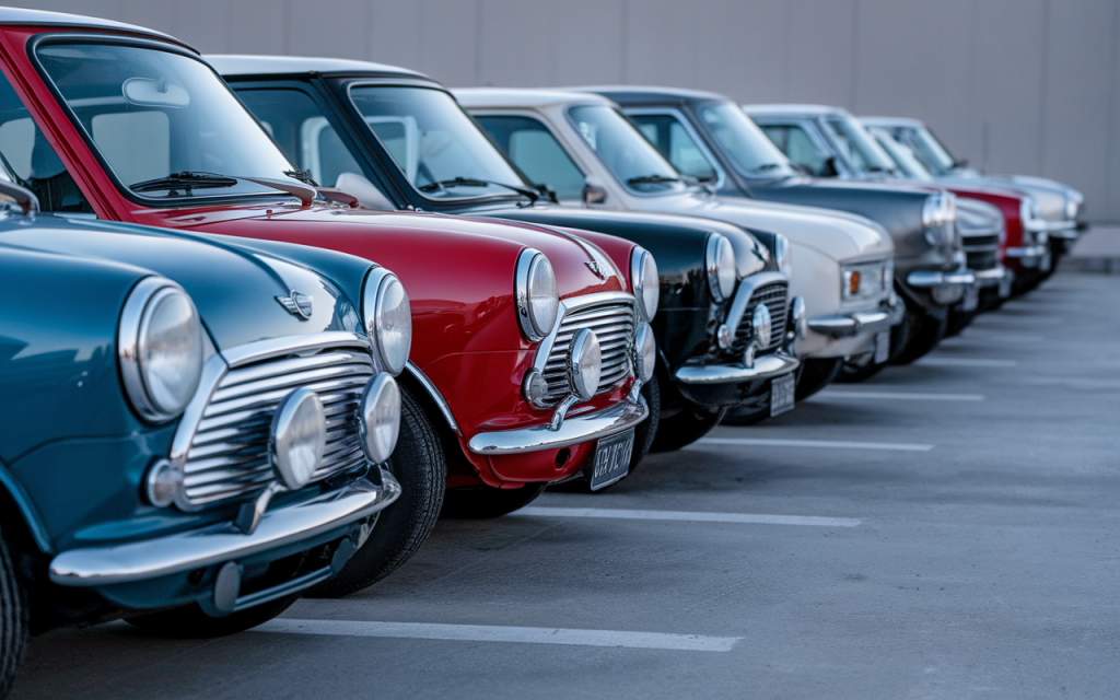 Phare avant d'une Mini Cooper en gros plan