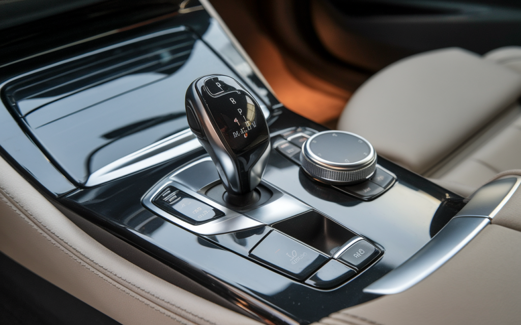 Vue latérale d'une BMW Active Tourer avec boîte automatique