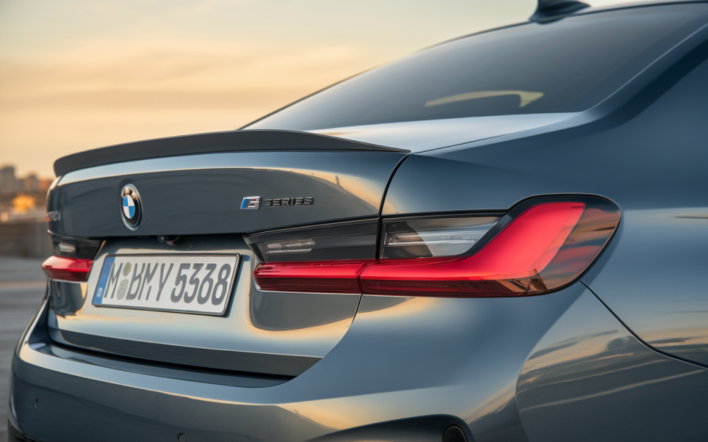 Vue de la BMW Série 3 2024, berline élégante et sportive