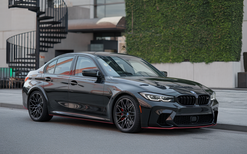 Vue latérale de la BMW Série 3 M3 sur route