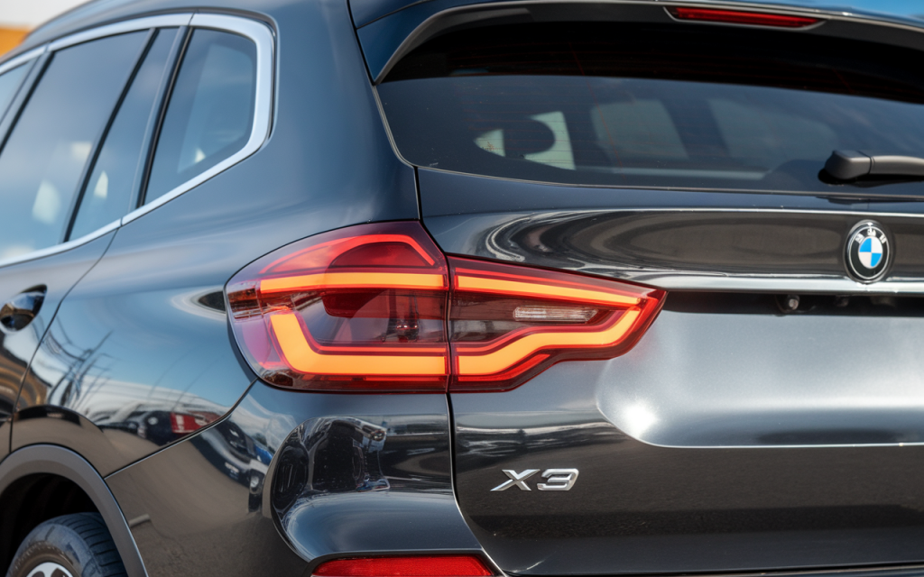 Vue latérale d’un SUV BMW X3 d’occasion garé à l’extérieur