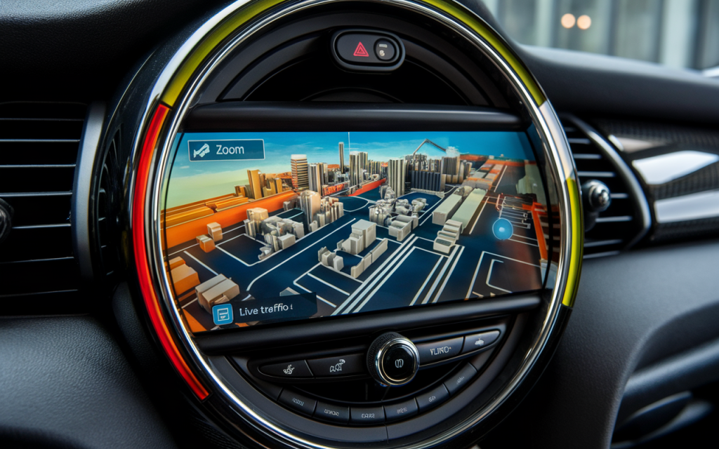 Système GPS intégré dans une Mini Cooper