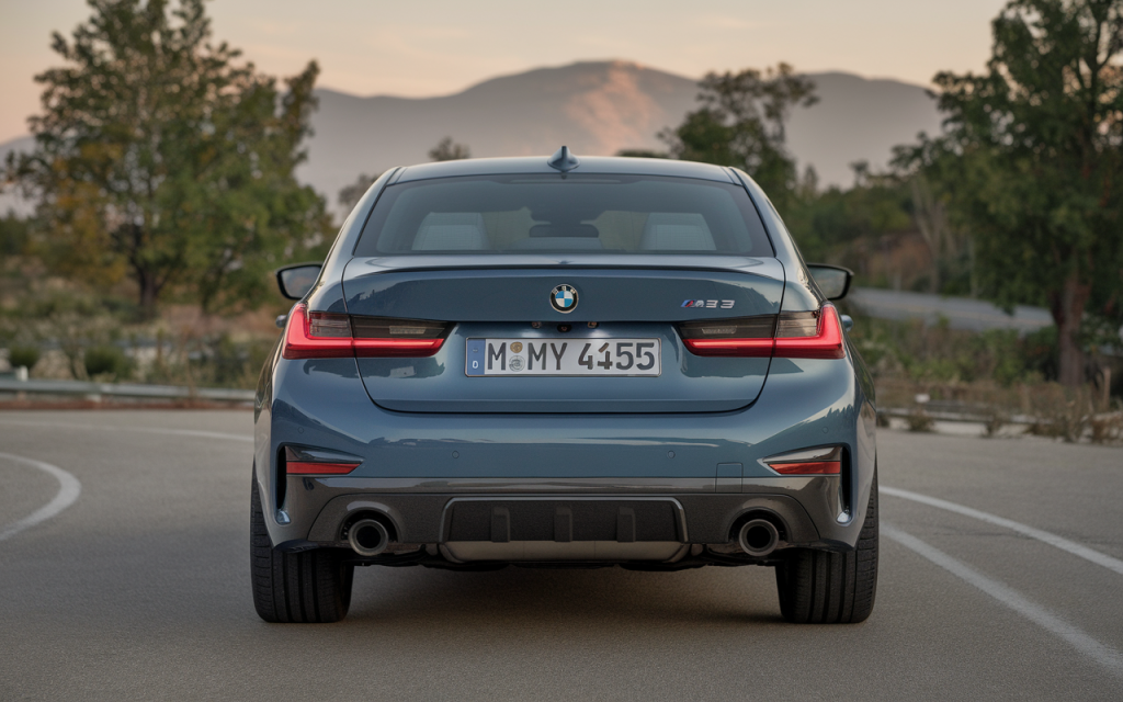 Vue de la nouvelle BMW Série 3, berline élégante et sportive