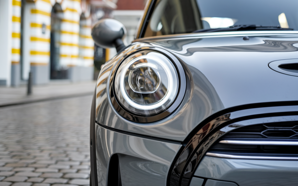Vue de la nouvelle Mini Cooper sur la route