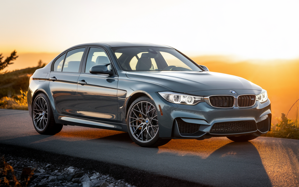 BMW M3 d'occasion stationnée sur un parking