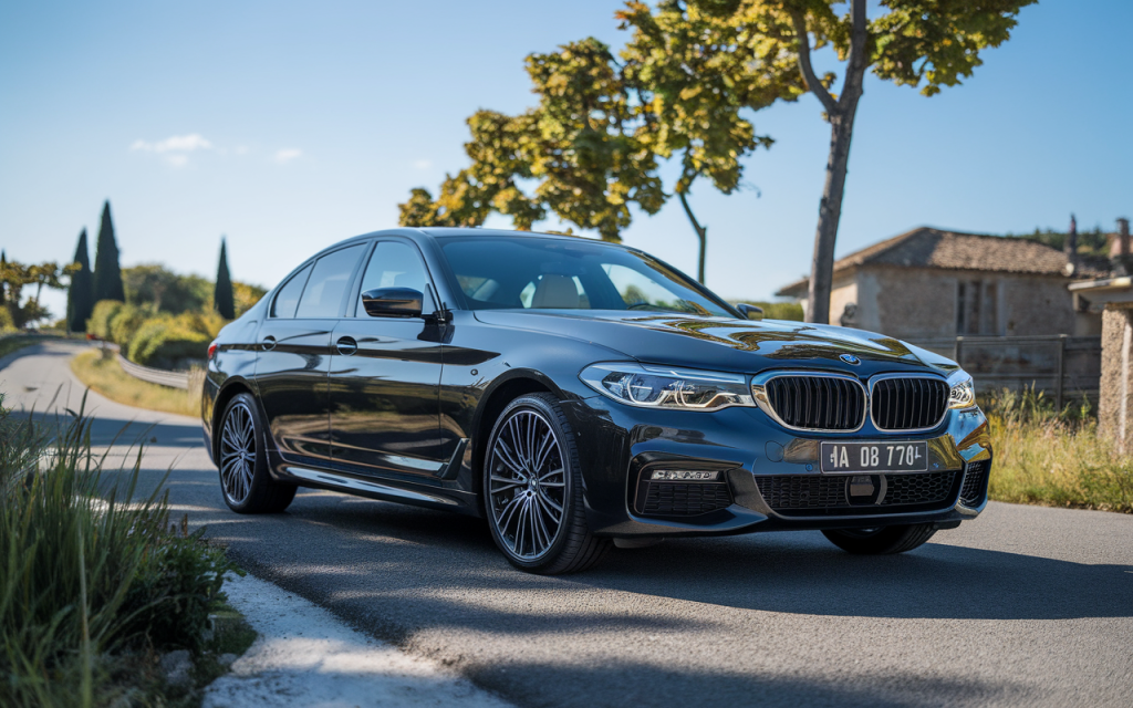 Voiture BMW d'occasion stationnée en France