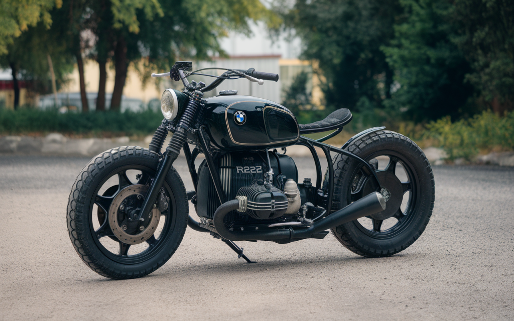 Vue latérale de la moto BMW R12 avec un design classique