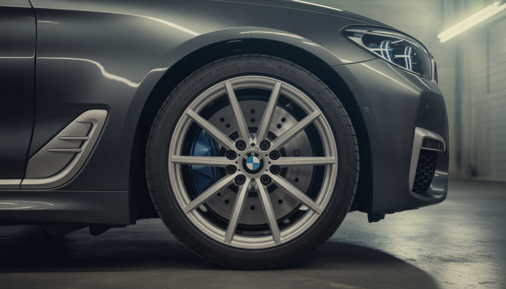 Gros plan d’un différentiel à glissement limité BMW avec textures métalliques
