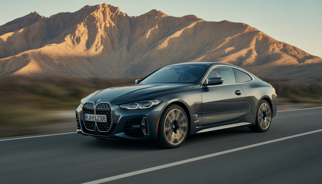BMW Série 4 Coupé roulant avec phares LED adaptatifs et calandre imposante