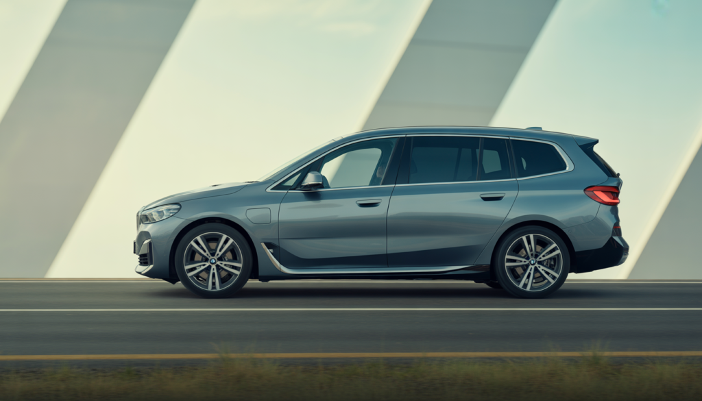 BMW Gran Tourer élégante sur une route pittoresque