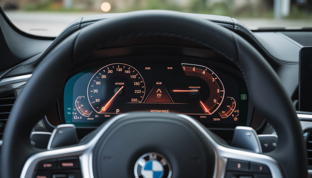 Voyant Moteur BMW : Comprendre les Signaux et les Solutions 16 Voyant moteur orange allumé sur le tableau de bord d’une BMW