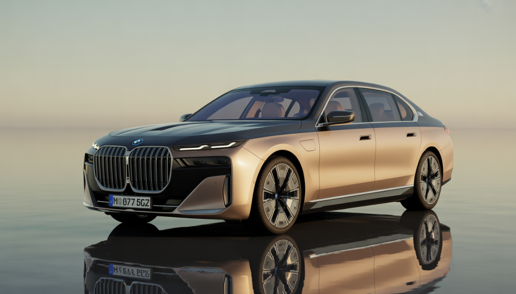 BMW i7 : Les Points Clés, les Dernières Tendances et les Statistiques 4 BMW i7 électrique avec calandre illuminée et intérieur high-tech